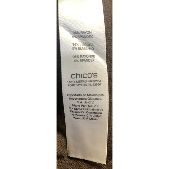 Chicos Midi Skirt Size 2 Large Brown Maxi Long Stretch Full Women NWT New - Picture 8 of 8